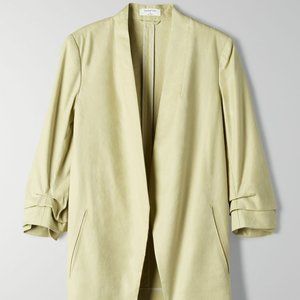 NWT Babaton Power Linen Blazer, Size 2, green